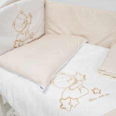Постільний комплект 7 ел Twins Dolce Loving bear 4075-DLB-02, white/beige, білий/бежевий